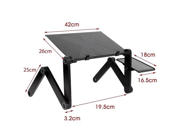 Laptopbord Easy Sort, sammenklappelig