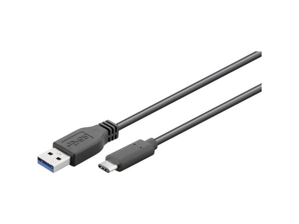 Goobay 67890, 1 m, USB A, USB C, 5 Gbit/sek., Sort
