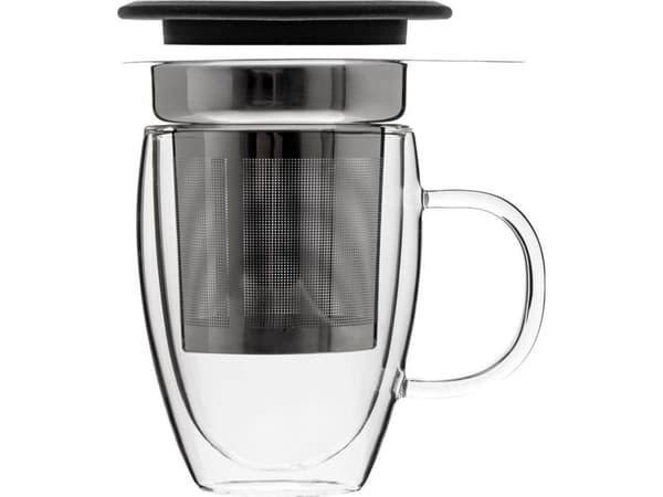 Atmosphera kopp med te-brygger, glass, 300 ml