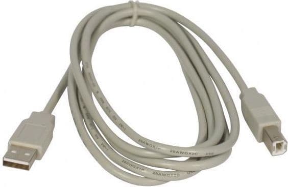 USB-kabel USB-A till logo 5 m grå (15853)