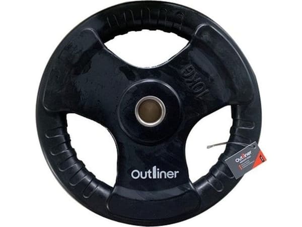 RUBBER PLATE WITH HANDLE CUT 10KG