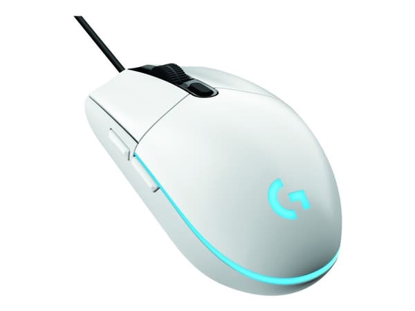 Logitech Gaming Mouse G203 LIGHTSYNC - Mus - optisk - 6 knapper - kablet - USB - hvit