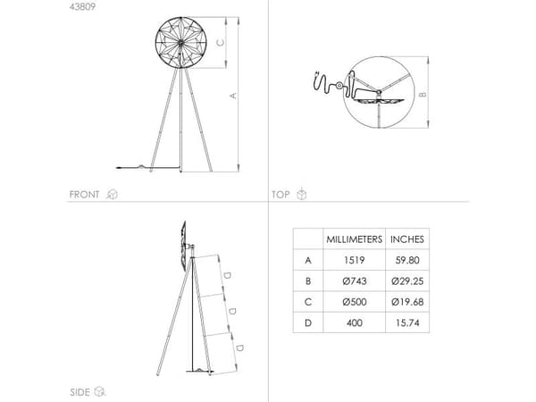EGLO CASTANUELO gulvlampe E27 H1520 sort/gull