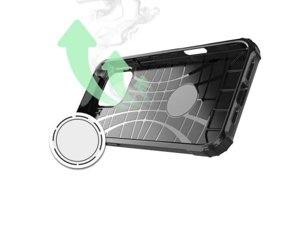 Hybrid Armor iPhone 16 Pro Max-skal - sort