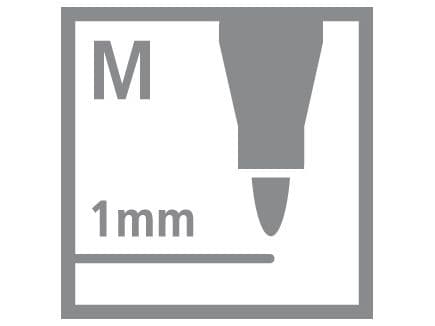 STABILO OHPen, Sort, Sort, Plast, Medium, 1 mm, CE