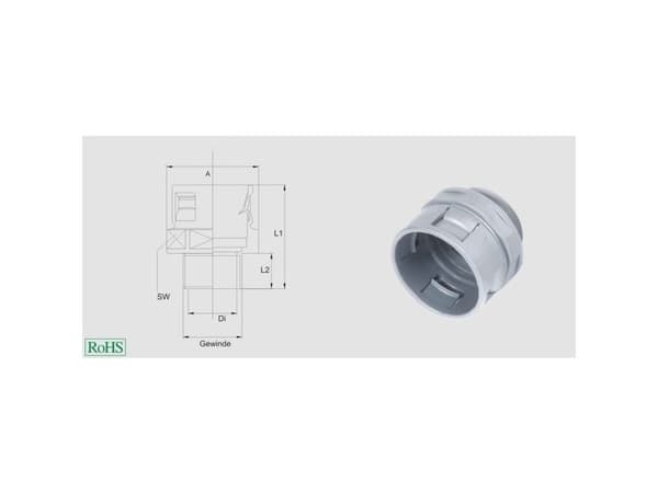HELUKABEL 94221, Grå, Polyamid, 50 styck, IP65, -40 - 110 ° C