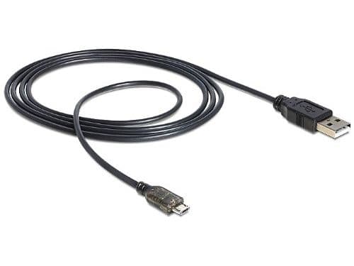 DeLOCK USB 2.0-A - USB micro-B, 1.5m, 1,5 m, USB A, Micro-USB B, USB 2.0, Uros/uros, musta