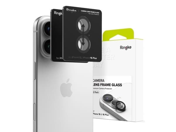 Ringke CAMERA FRAME PROTECTOR 2-PACK IPHONE 16 / 16 PLUS musta