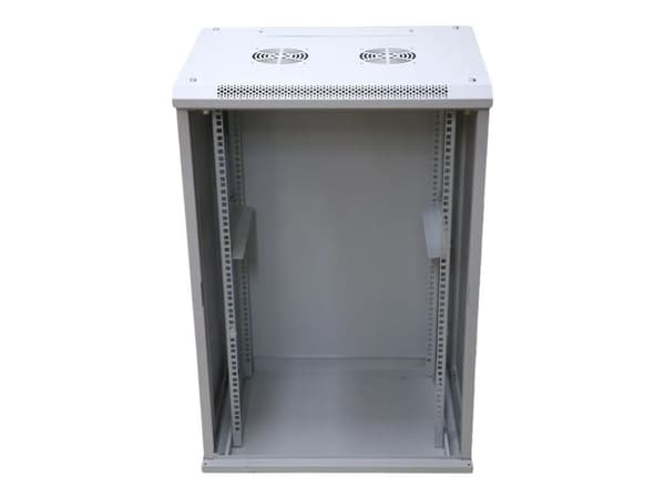 Extralink - Rack skåp - väggmontering - grå - 18U - 19"