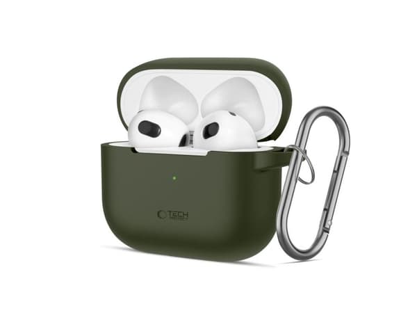 Tech-Protect TECH-PROTECT silikonkrok til Apple AirPods 3 olivengrønn