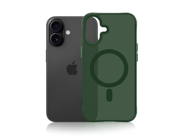 3mk Smoke MagCase för iPhone 16 - grön-translucent
