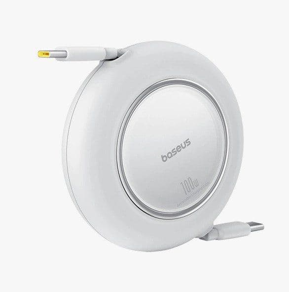 Baseus Free2Pull Mini 100W sisäänvedettävä USB-C kaapeli - USB-C 2m - Baltas