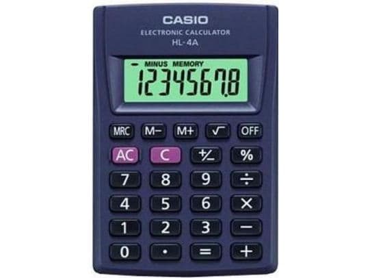 Casio HL-4A, Tasku, Perus, 8 lukua