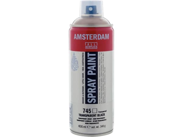 Amsterdam sprayfärg Black Transparent 745