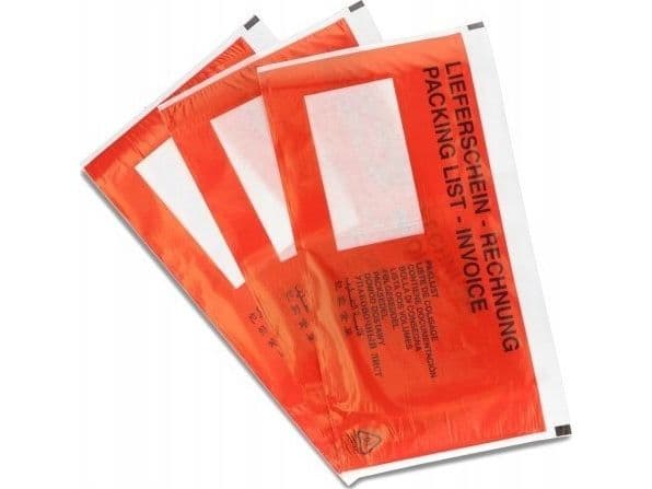 Emerson kurirkuvert DL transparent röd (1000)