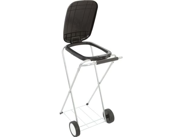 Affaldsstativ, Move&Up, sort, galvaniseret stål, 120 l