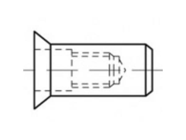 TOOLCRAFT TO-5455287 blindnittemutter M6 500 st