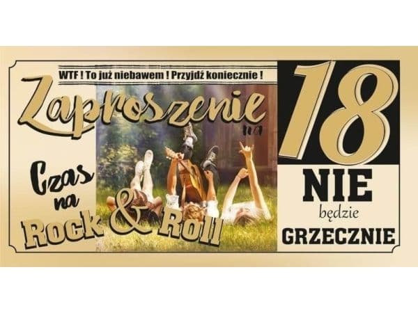 Invitasjon Birthday 18 (10 stk.)