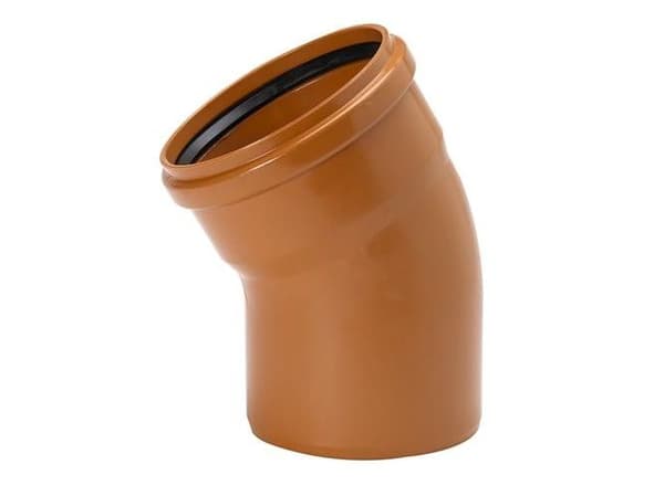 Uponor 200 mm 30 gr. PVC-avloppsböj