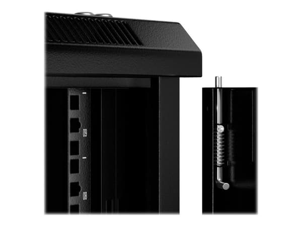 Netrack - Rack skåp - väggmontering - svart - 9U - 19"