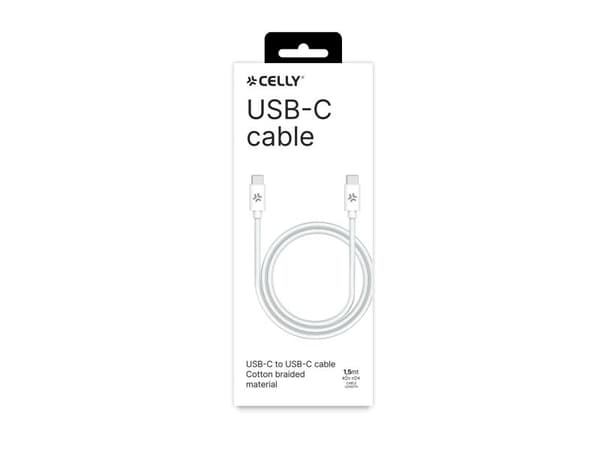 USB-C - USB-C-kaapeli 60W 1,5 m Vit