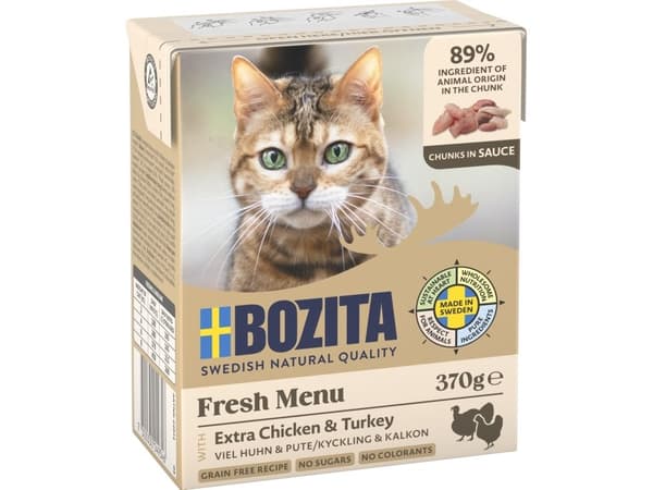 Bozita Chicken & Turkey Chunks In Sauce Våtfoder 370g