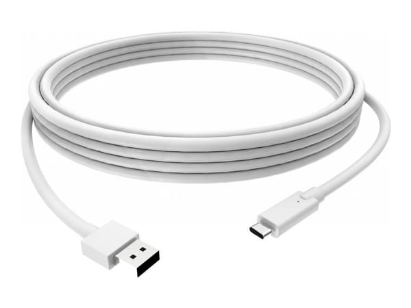 Vision - USB-kabel - USB typ A (hane) till USB-C (hane) - USB 3.0 - 3 A - 1 m - vit