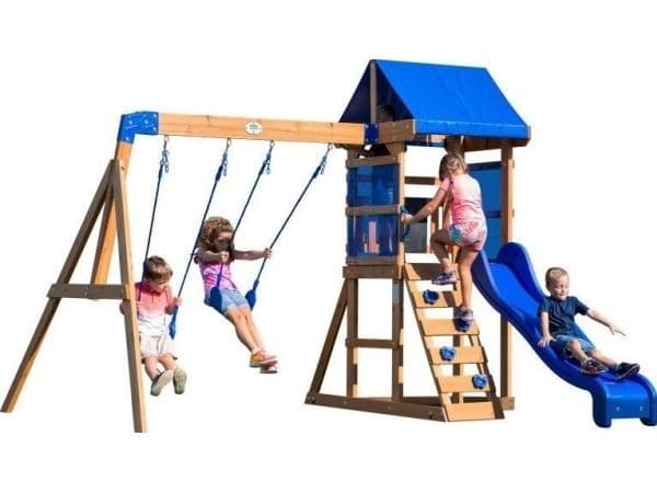 Backyard Discovery lekeplass i tre Aurora Cottage Slide