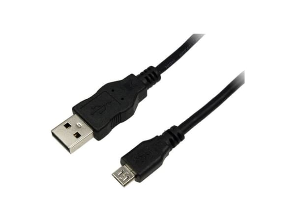 LogiLink USB-kabel USB 2.0 USB-A handshake, USB-micro-B handshake 0,60 m Sort CU0057
