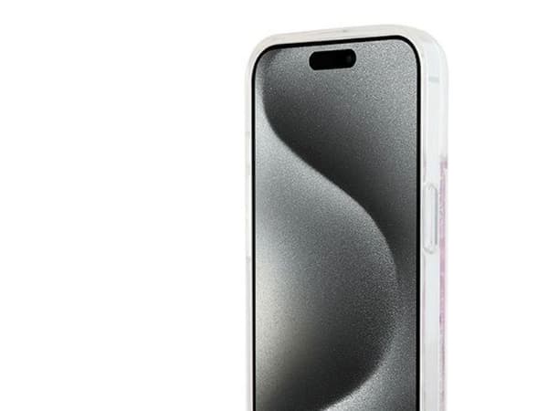 DKNY Liquid Glitter Multilogo case for iPhone 15 / 14 / 13 - pink