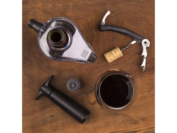 Vacu Vin Wine Aerator, Pullossa, Läpinäkyvä