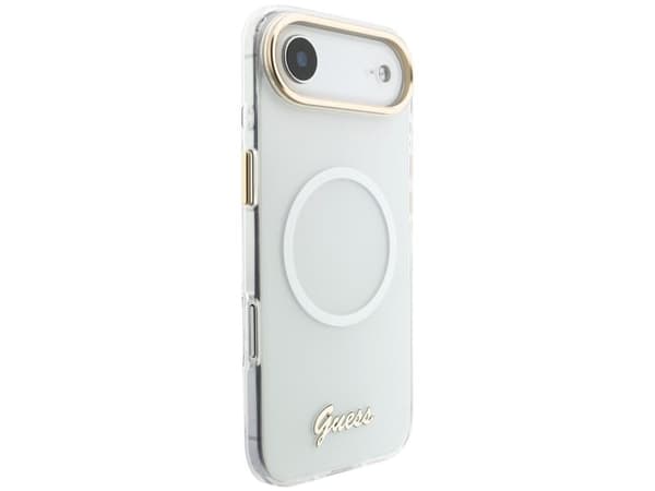 Guess IML Gradient Script Metal MagSafe-telefonetui til iPhone Air - hvit