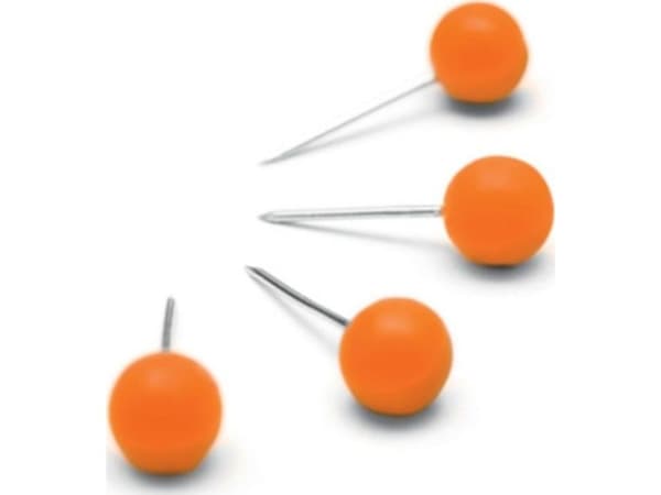 Stift för anslagstavlor Nobo orange - 100 st.