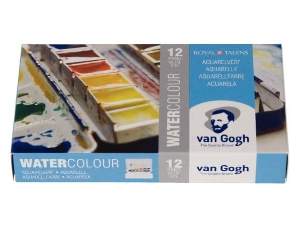 Van Gogh vattenfärg metallset | 12 halvformar