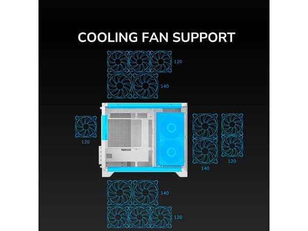COUGAR chassi Mini-Tower FV150, ARGB, vit (CGR-2QA6W-RGB)