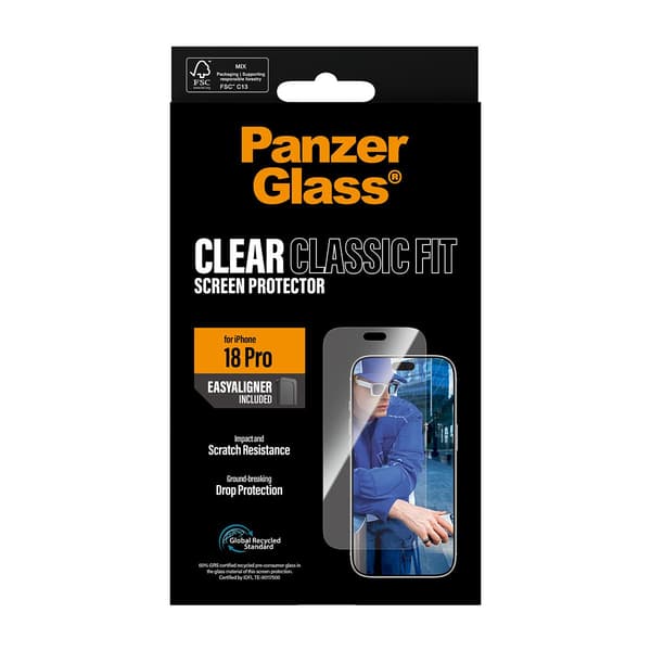 PanzerGlass Screen Protector iPhone 18 Pro | Classic fit w. EasyAligner