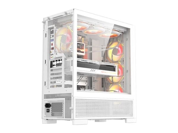 DarkFlash AIRNOVA PC-kabinett (hvit) + 3 vifter