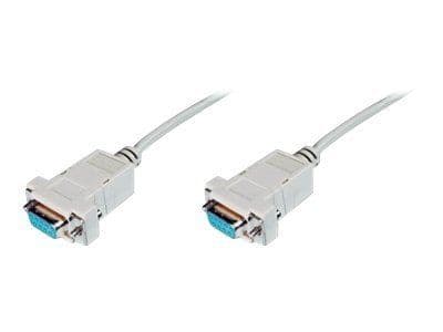 ASSMANN - Null modem-kabel - DB-9 (hunn) til DB-9 (hunn) - skjermet - beige