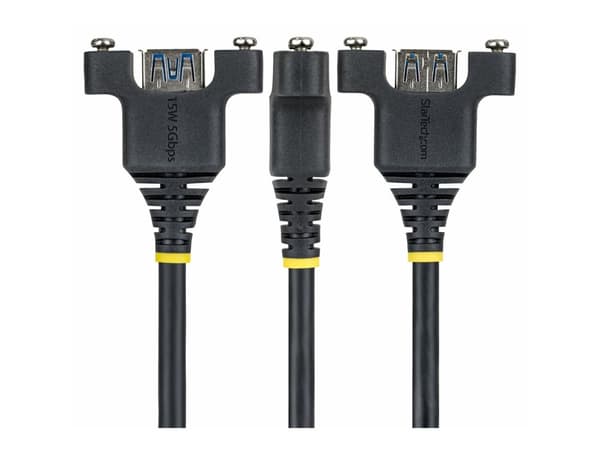 2m Panel Mount USB-A Extension Cable