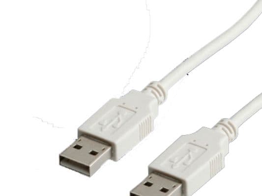 Value USB 2.0 Cable, A - A, M/M 4.5 m, Valkoinen, 4,5 mm