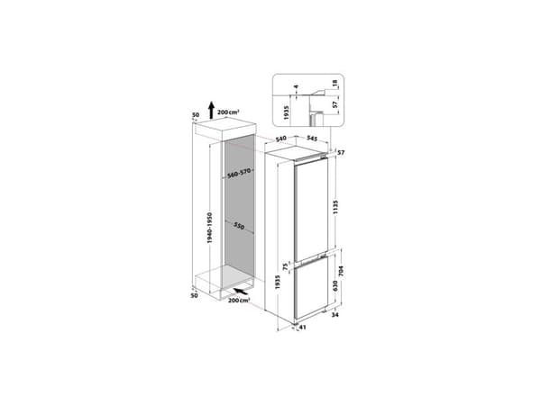 Whirlpool kylskåp WHC 20T593P netnet