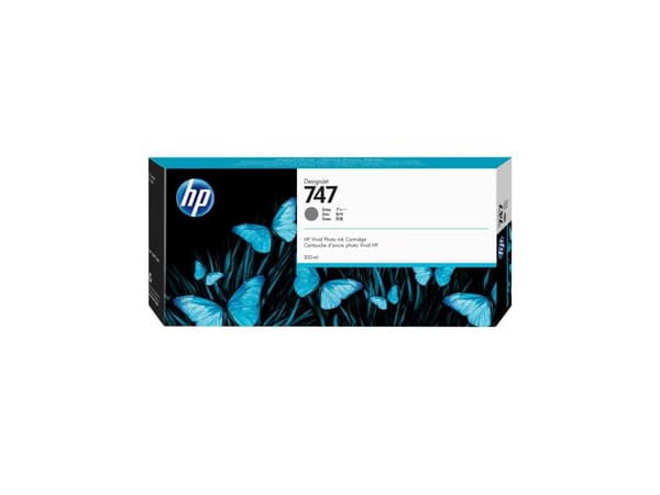 HP 747 - 300 ml - grå - original - DesignJet - blekkpatron - for DesignJet Z9+ PostScript, Z9+dr, Z9+dr PostScript