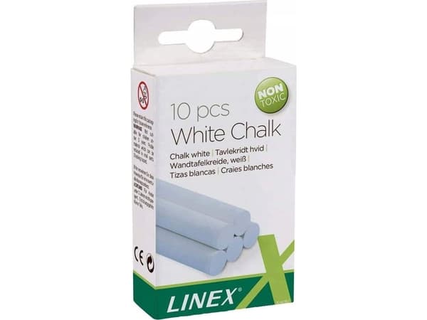 Styrelsekrita Linex vit - (10 st.)