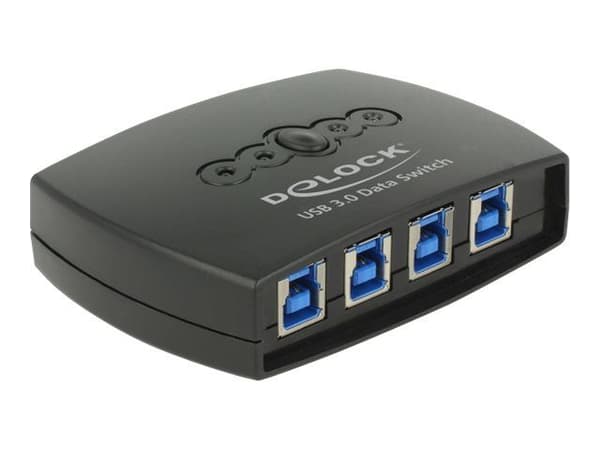 Delock USB 3.0 Sharing Switch 4 - 1 - USB-periferdelesvitsj - 4 x SuperSpeed USB 3.0 - stasjonær