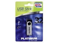 Platinum TWS USB-flashdrev 32 GB Sort 177491 USB 3.0