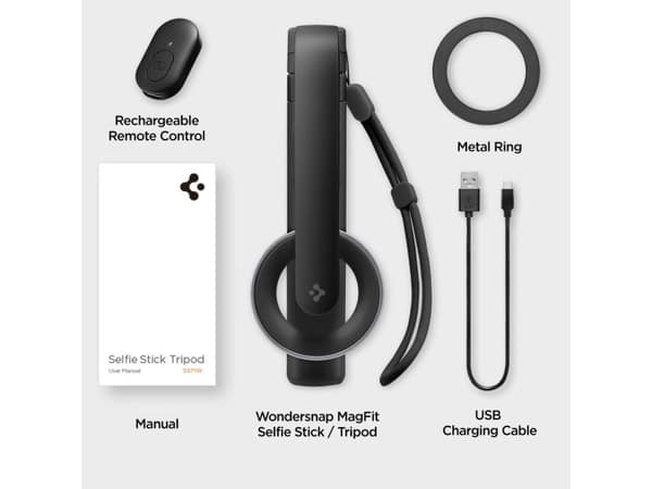Selvpinner Spigen S571W MagSafe Bluetooth med stativ - svart