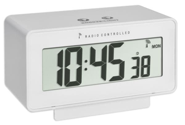 TFA Change - Alarmklokke - rektangulær - elektronisk - skrivebord - hvit