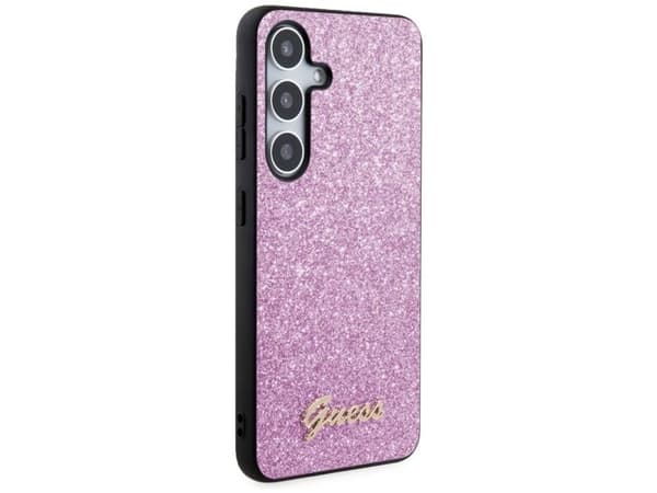 Guess Glitter Script-cover til Samsung Galaxy S24+ - lilla