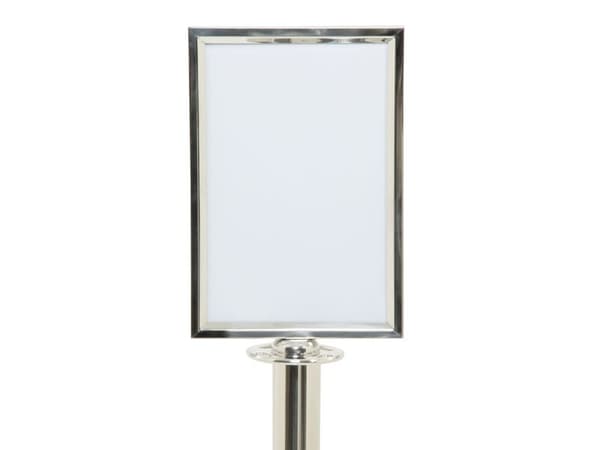 Securit® Classic Chrome topskilt A4 rustfrit stål