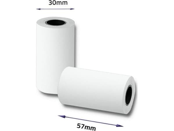 Qoltec - Hvit - Roll (5.7 cm x 7 m) 10 rull(er) termomottakspapir